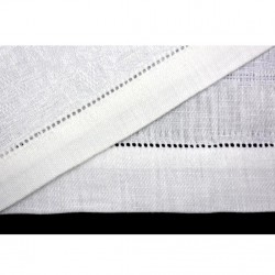 Fiandra Asciugamano e Ospite in Puro Lino Jacquard Damascato Made in Italy