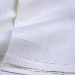 Fiandra Asciugamano e Ospite in Puro Lino Jacquard Damascato Made in Italy