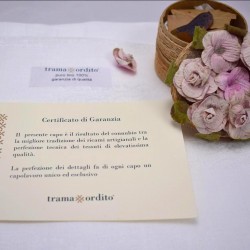 Fiandra Asciugamano e Ospite in Puro Lino Jacquard Damascato Made in Italy
