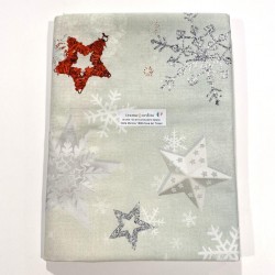 Tovaglia Stella di Natale e Fiocco di Neve puro cotone Produzione italiana