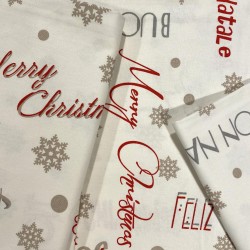 Tovaglia Buon Natale puro cotone Produzione propria Made in Italy