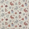 Runner Striscia Gobelin Renne Alci Babbo Natale Lurex Argento Prodotto Italiano