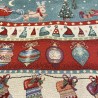 Tessuto Gobelin Slitta Renne di Babbo Natale Lurex cm.280 Made in Italy Produzione italiana