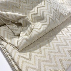 Tovaglia Zig Zag Lurex Oro Natale Made in Italy Produzione propria