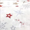Tovagliato Fiocco di Neve Stella di Natale Tessuto a metraggio Puro cotone Made in Italy