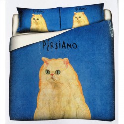 Gatto Persiano trapuntino estivo copriletto trapuntato puro cotone 100% prodotto italiano