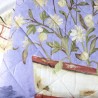 Innaffiatoio con fiori lavanda copriletto trapuntato trapuntino estivo stampa digitale cotone 100% prodotto italiano
