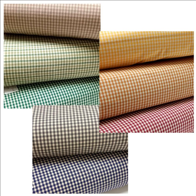 Tessuto Quadretti Scozzese cm.180 Tovagliato a Metro Metraggio per Tovaglia Tavola Cucina Quadri Puro cotone 100% Made in Italy